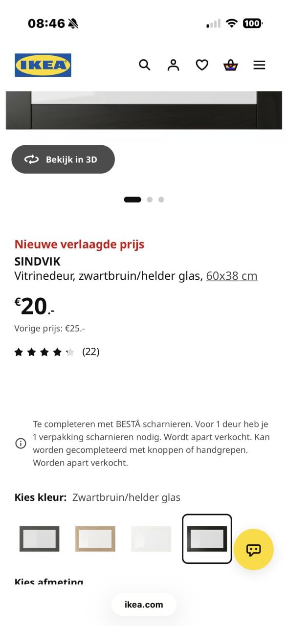 Ikea kastdeur sindvik 2x