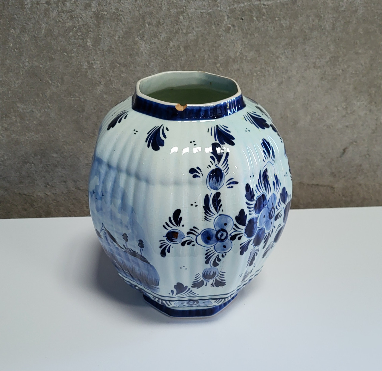 KASTSTEL Delfts Blauw 247 antieke vaas / pot