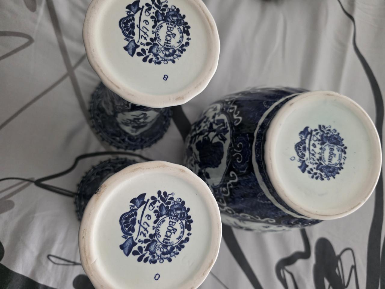 Delfs blauwe vazen