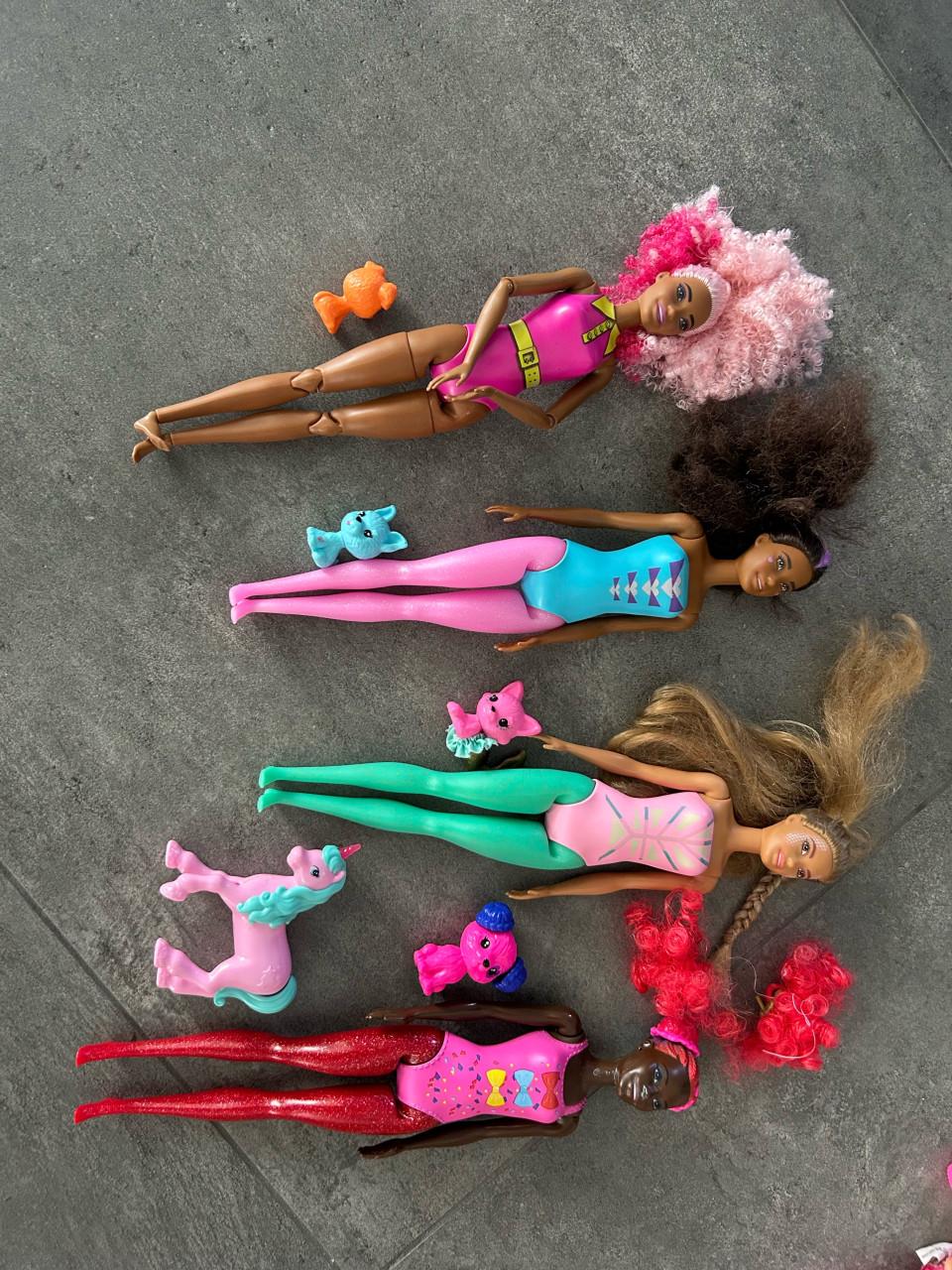 Verzameling barbies dreamtopia, color reveal