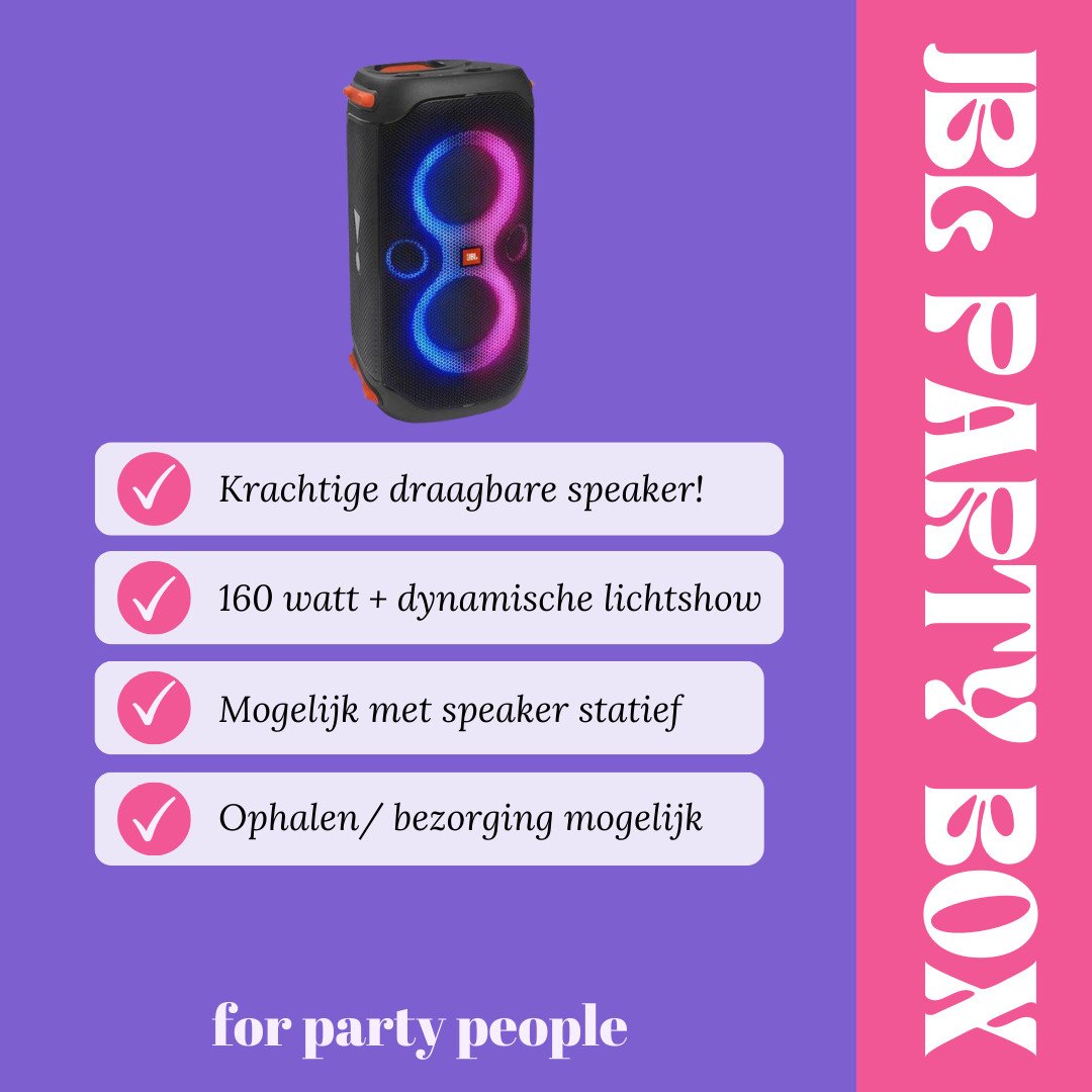 JBL party speaker huren Middelburg
