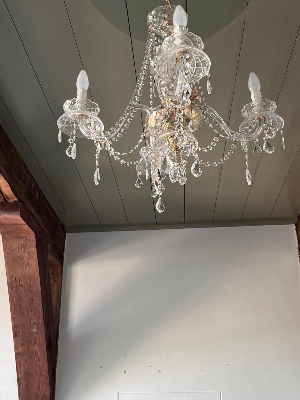 2 xCrystal Chandeliers 5 lamp & 4 lamp - will sell together or seperately