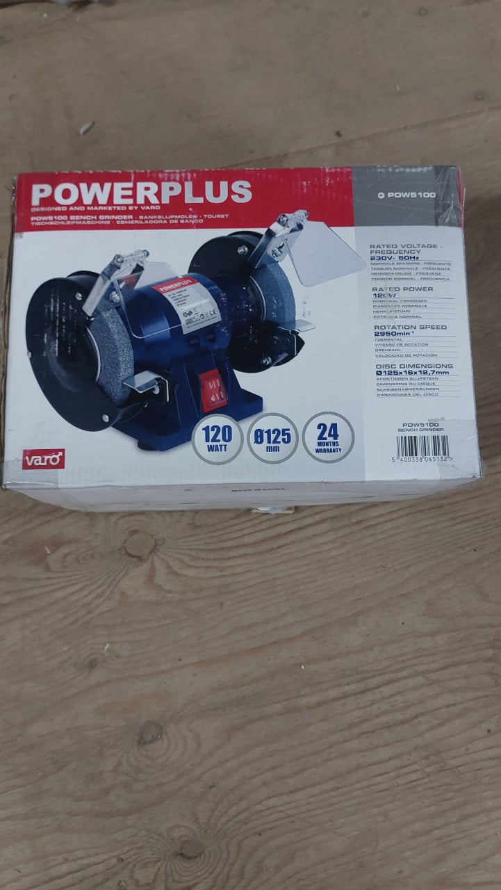 Powerplus werkbank slijpmachine nieuw