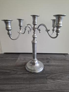 Rivièra Maison l zilveren kandelaar l 50 cm hoog x 42,5 cm breed