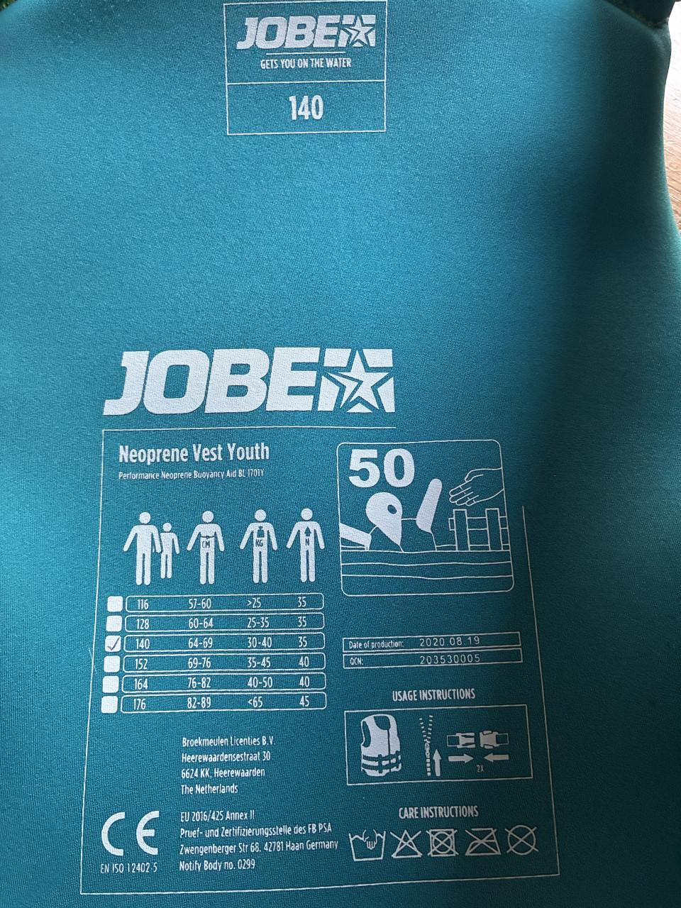 Jobe drijfvest maat 140