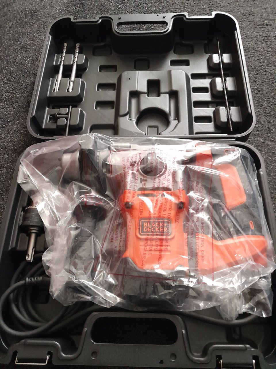 B+D 1250W 3.7J Pneumatische boorhamer