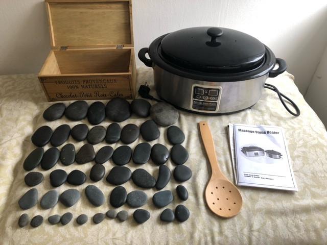 Hotstone pan met 50 stenen