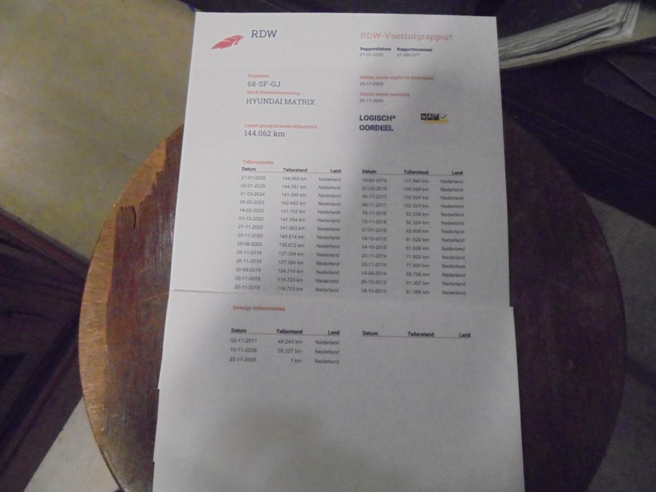 Matrix 1.6i Apk September 2026 nette auto 144.062 Km met N.A.P € 1695