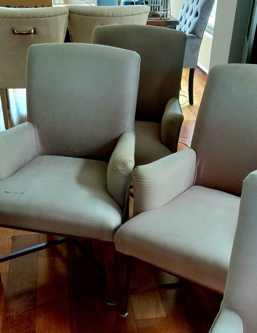 6 eetkamerstoelen, gebruikt