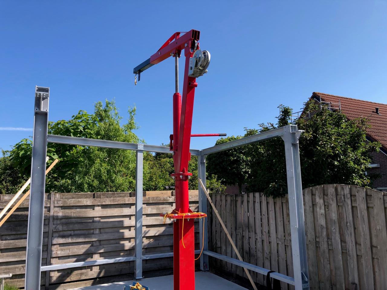 Mini (handmatige) bouwkraan