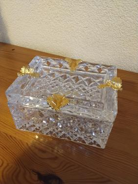 Kristallen sigarettenbewaardoos/ asbak