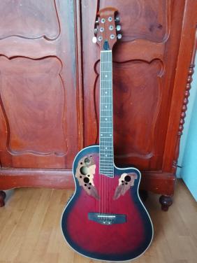 Gitaar, elektro-akoestisch, roundback, Gear4music