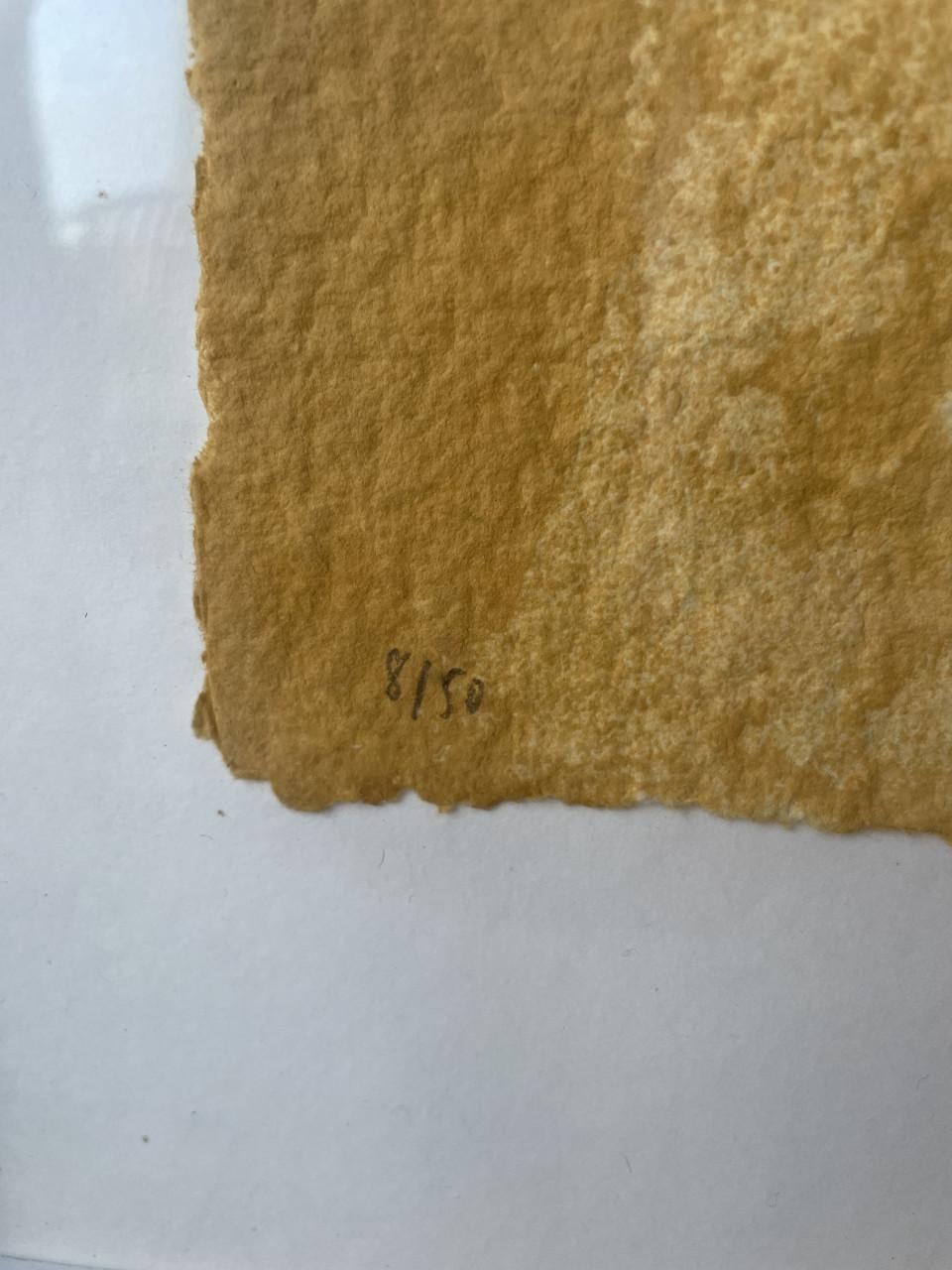 Ets gesigneerd Bernard Remusat ingelijst schilderij