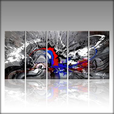 " Abstract Passion " Prachtig Acryl 5 luik 150 cm x 70 cm