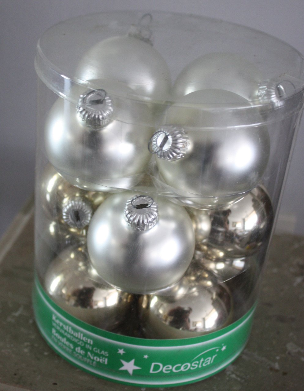 Nieuw in verpakking glazen kerstballen 12 ballen