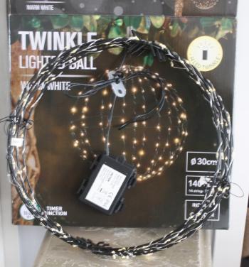 Lichtbollen / Twinkle Lighted Ball warm white