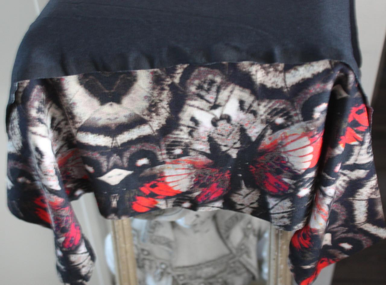 Zwart met gekleurde rand  lap stof