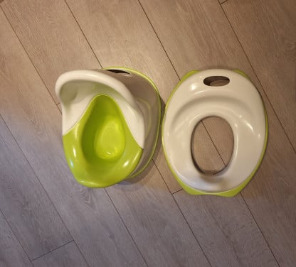 Kinderpot Ikea, wit groen, wc bril verkleiner