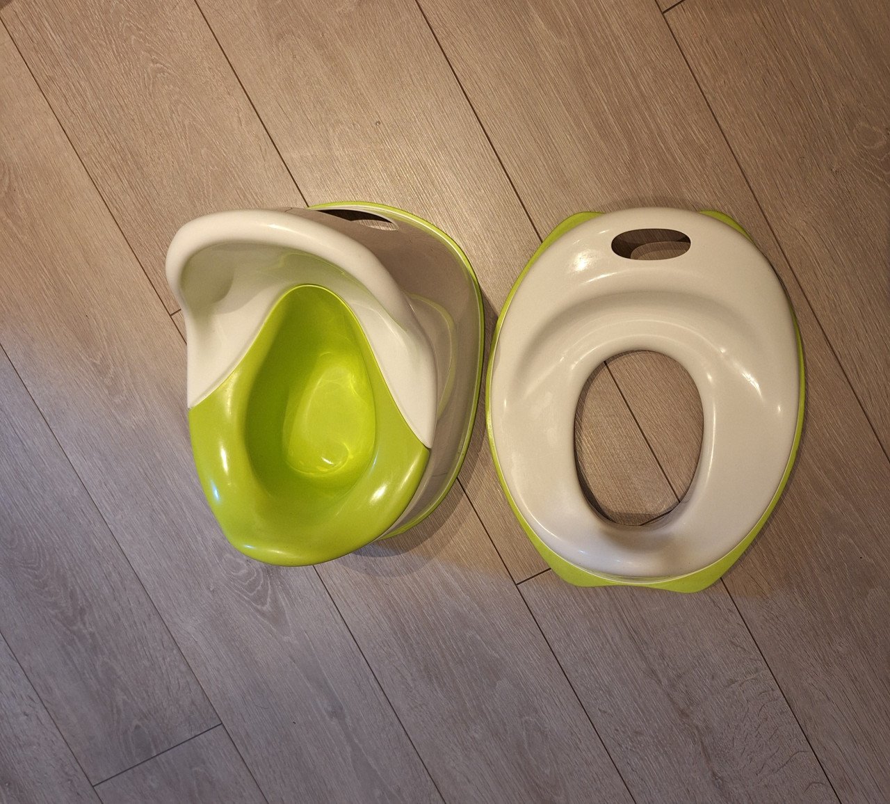 Kinderpot Ikea, wit groen, wc bril verkleiner