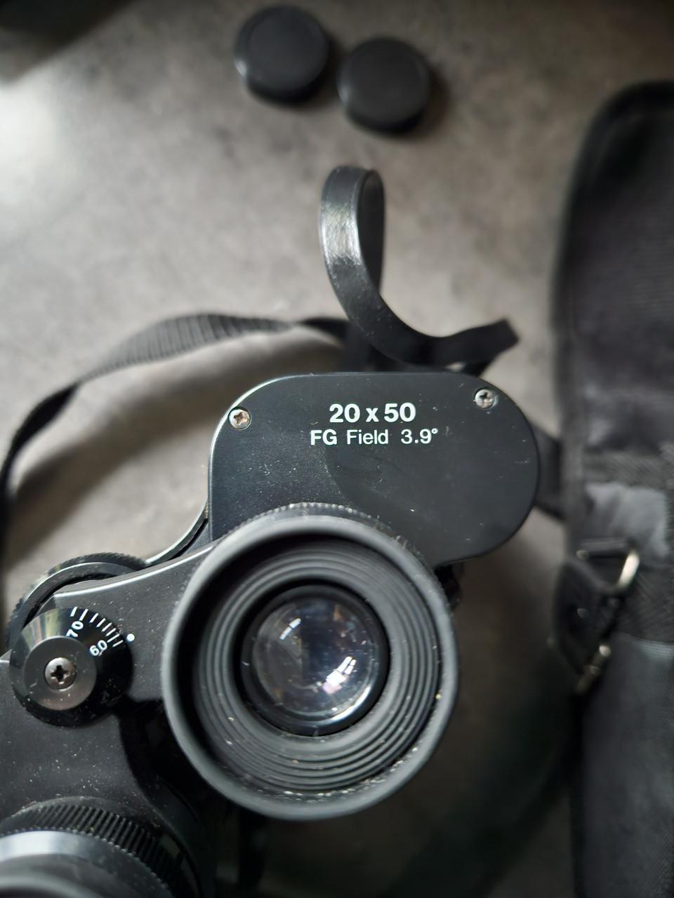 Krachtige vintage Halina Discovery 20x50 Verrekijker met Tas