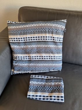 Kussenhoes 2x blauw