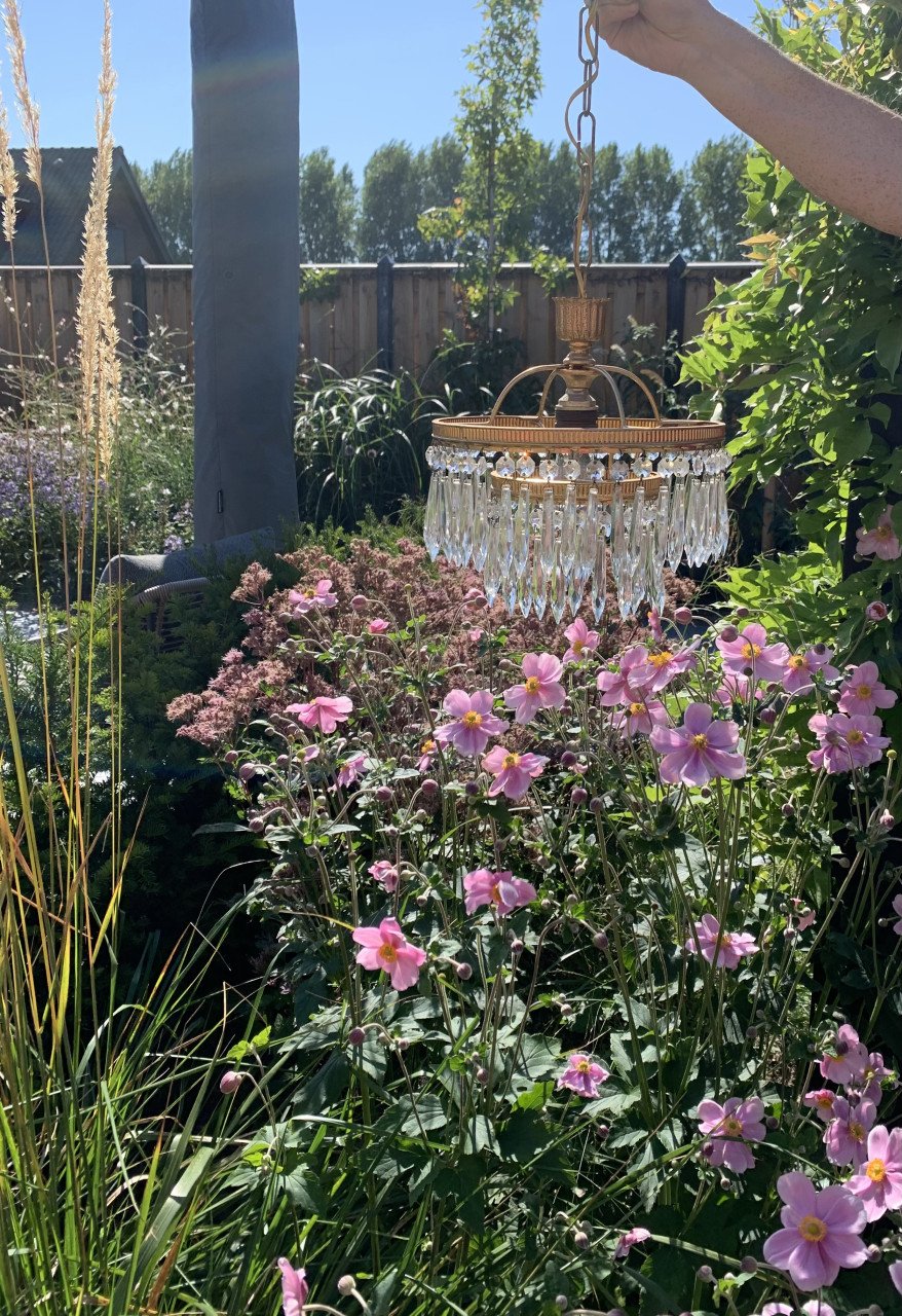 💐✨Schitterend Sfeervol Antiek Kristallen Kroonluchtertje ✨💐