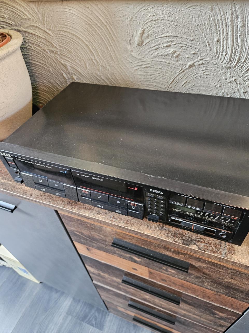 Akai HX-A451W Stereo Dubbel Cassettedeck