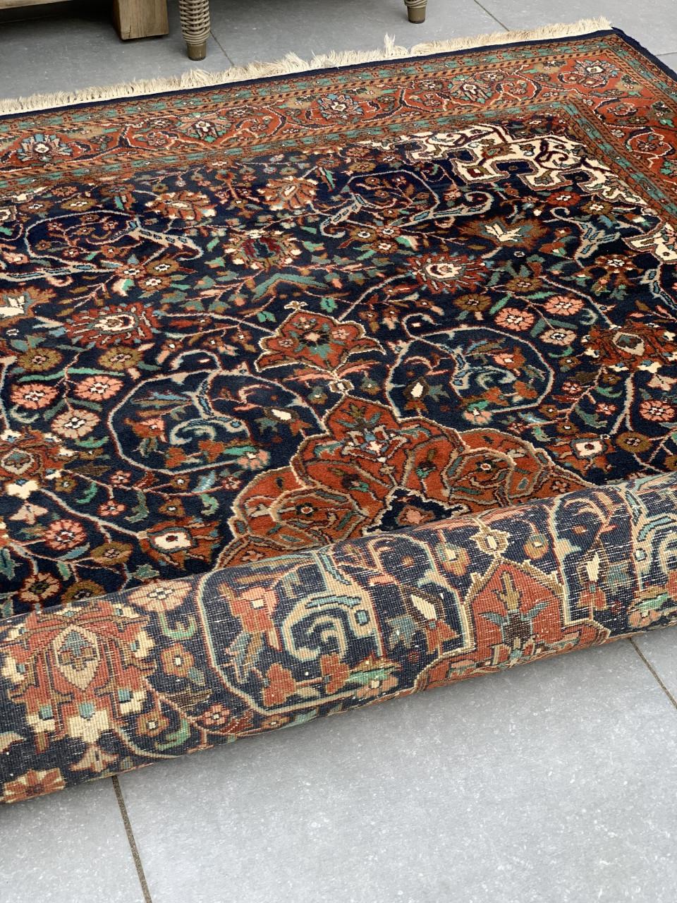 🤎Schitterend Sfeervol Handgeknoopt Vintage Vloerkleed🤎