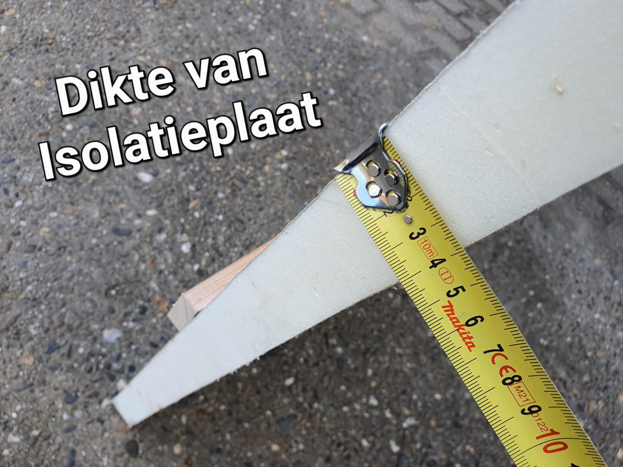 Pir Isolatieplaat 265cm lengte 120cm breedte 4cm dikte.