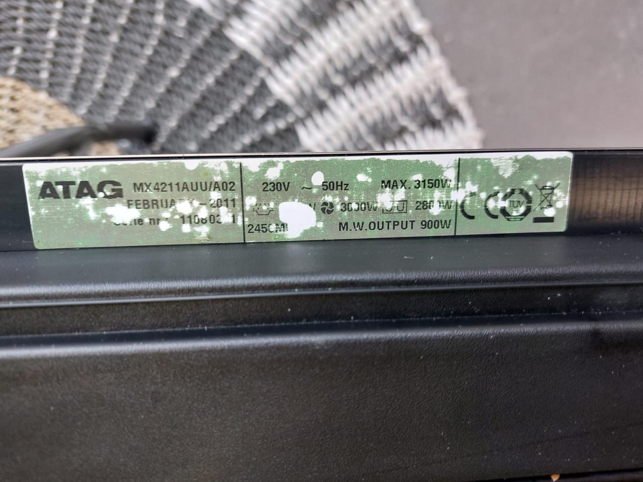 Inbouw Combi magnetron/oven Atag, zeer goed onderhouden
