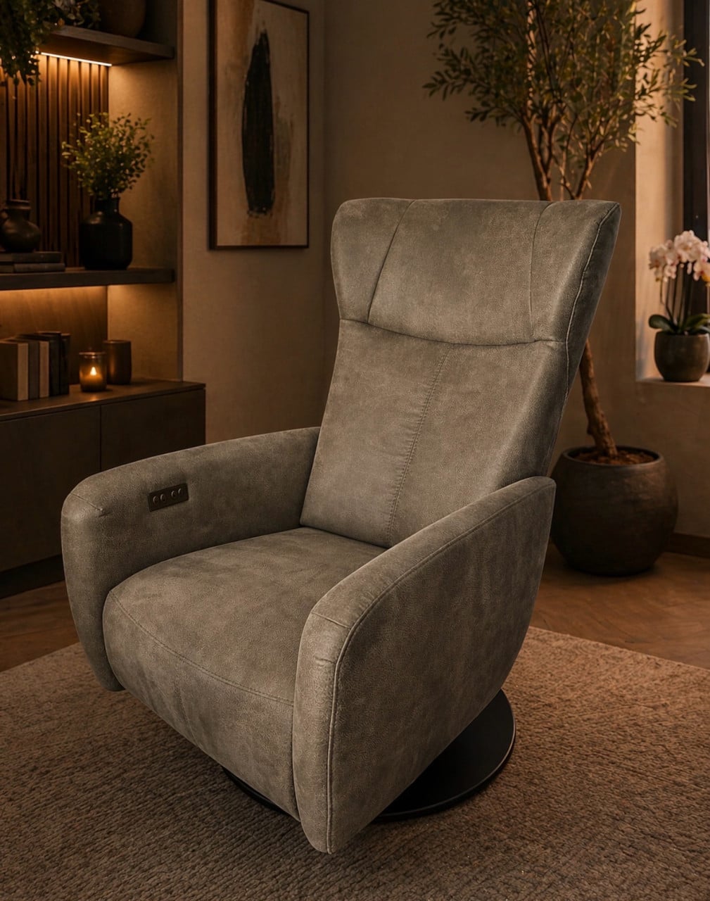 Te koop Prominent sta op fauteuil