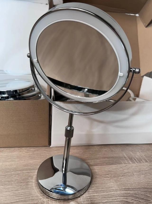 Verchroomde LED-make-upspiegel met touch bediening