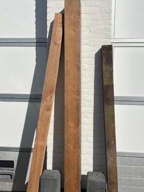 Diverse tuinpalen douglas hardhout en tuinpoort