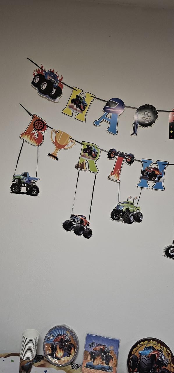 Monster Truck Verjaardag Versiering