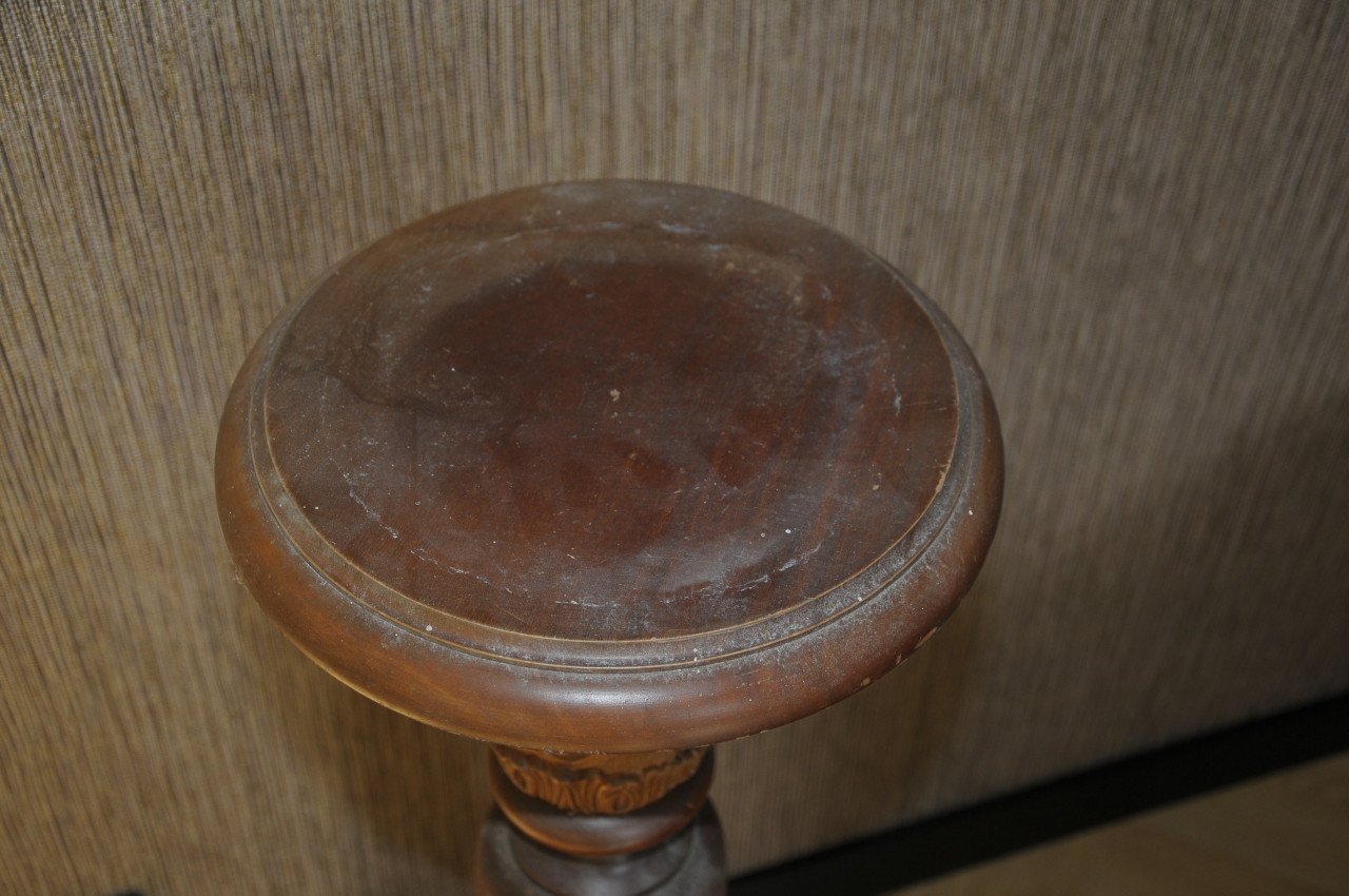 Vintage Barley Twist Standaard / zuil / plantentafel '70!