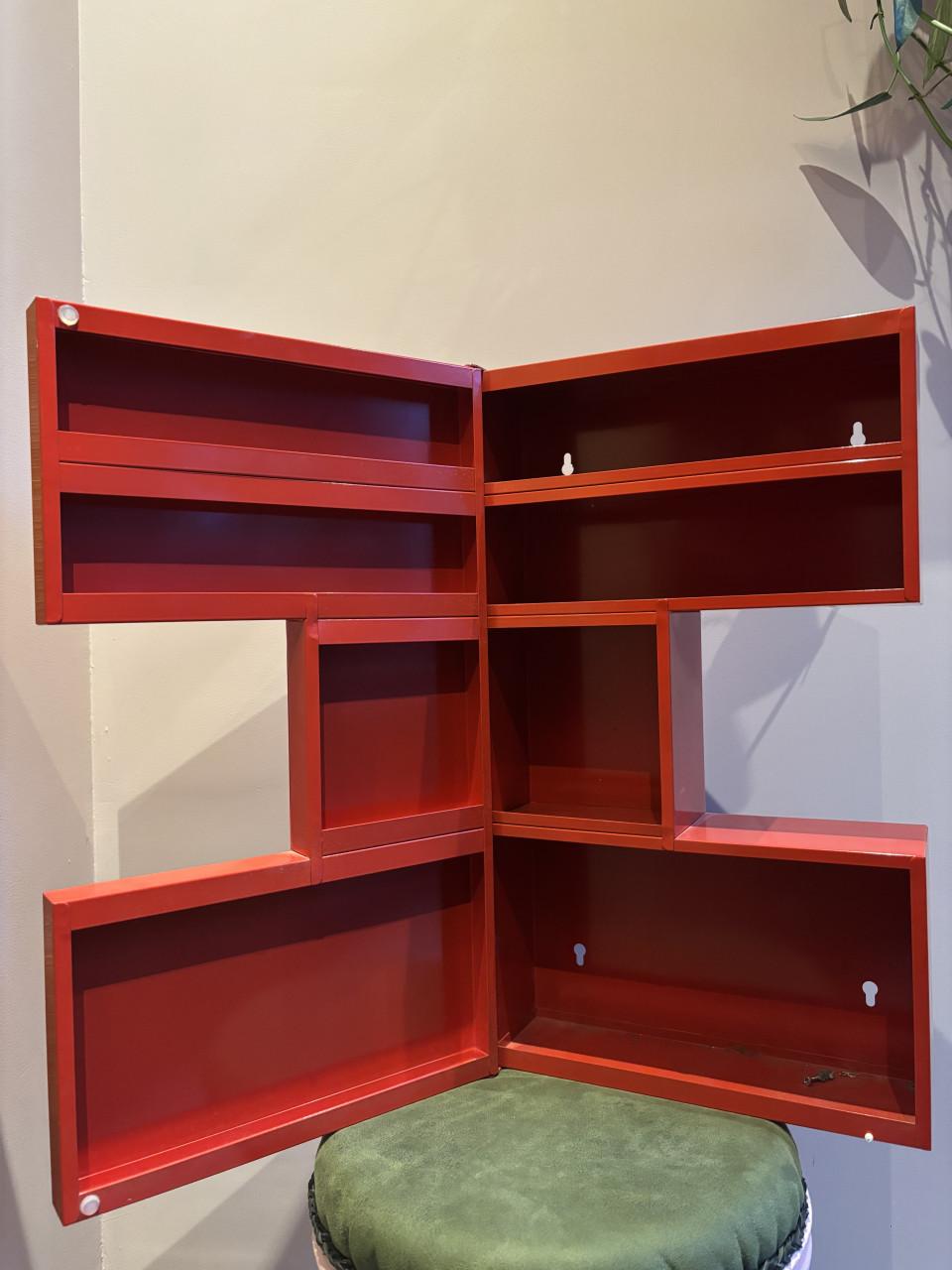 Vintage rode IKEA Ätran wandkast - jaren 90