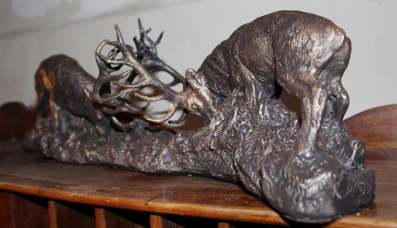 Vechtende herten (beeld)