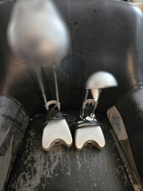 2x uitschuifbare bureaulamp zilvergrijs Massive 906825