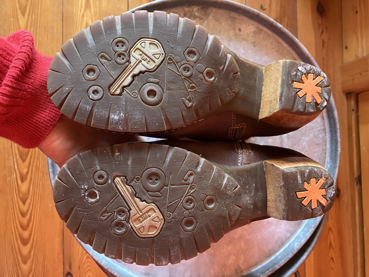 Lederen enkellaarsjes The Art Company