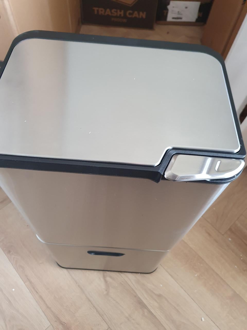 Bayt Prullenbak 60L – 2 Compartimenten – 27L + 33L – RVS Zilver – Touch Bin