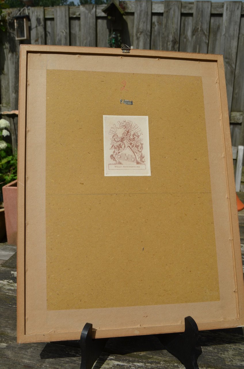 Belgische lithografische prenten van gebouwen (2)