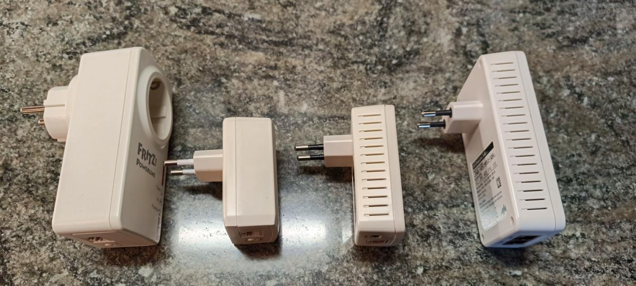 Fritz!Powerline adapters te koop ( o.a. 540E met WiFI-N )