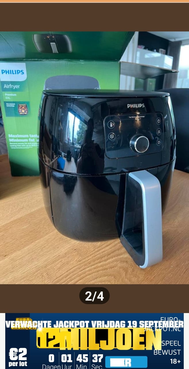 Philips xxl airfryer met grillpan gebruikt maar schoon
