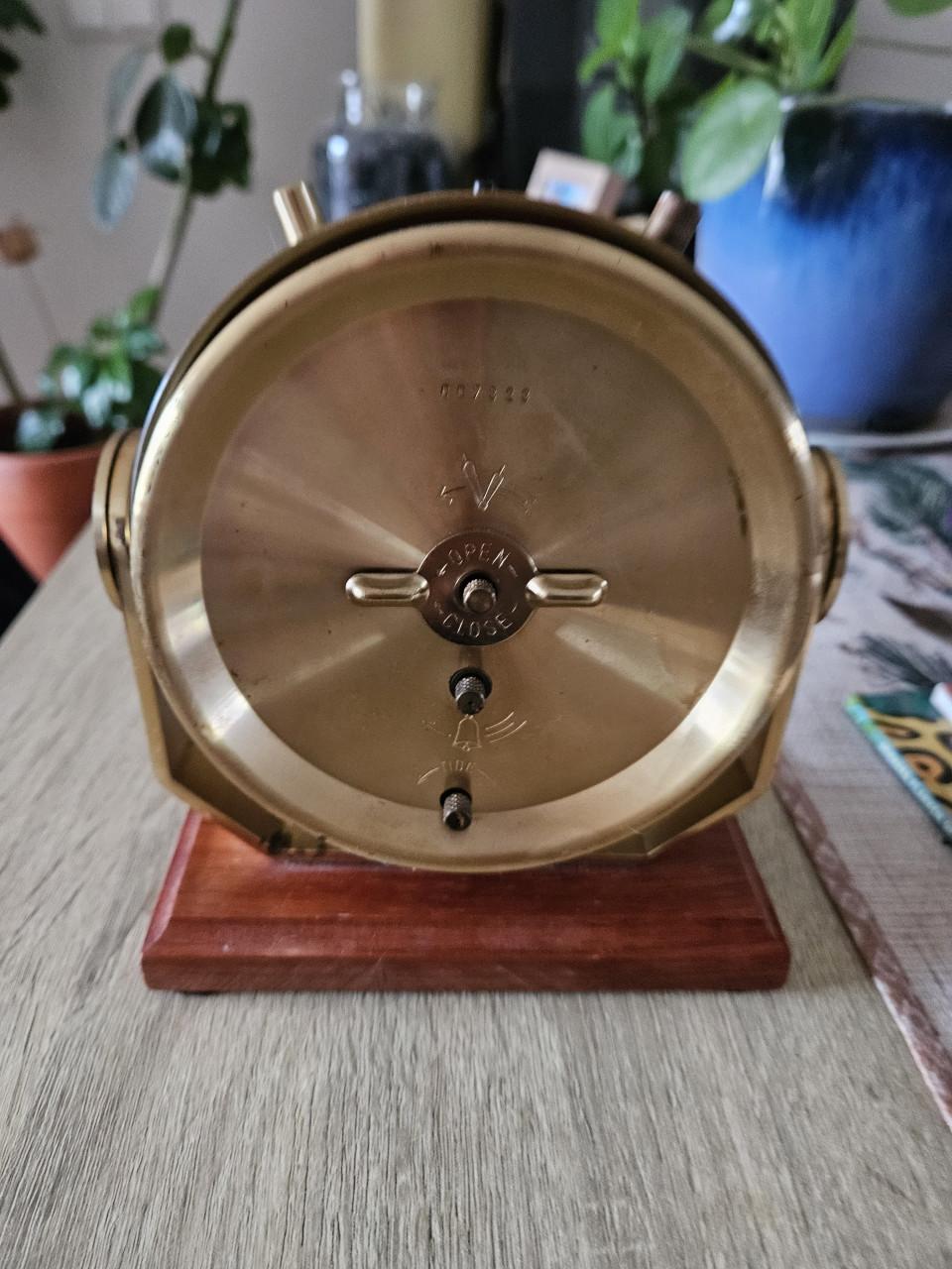 Koperen nautische klok Wempe