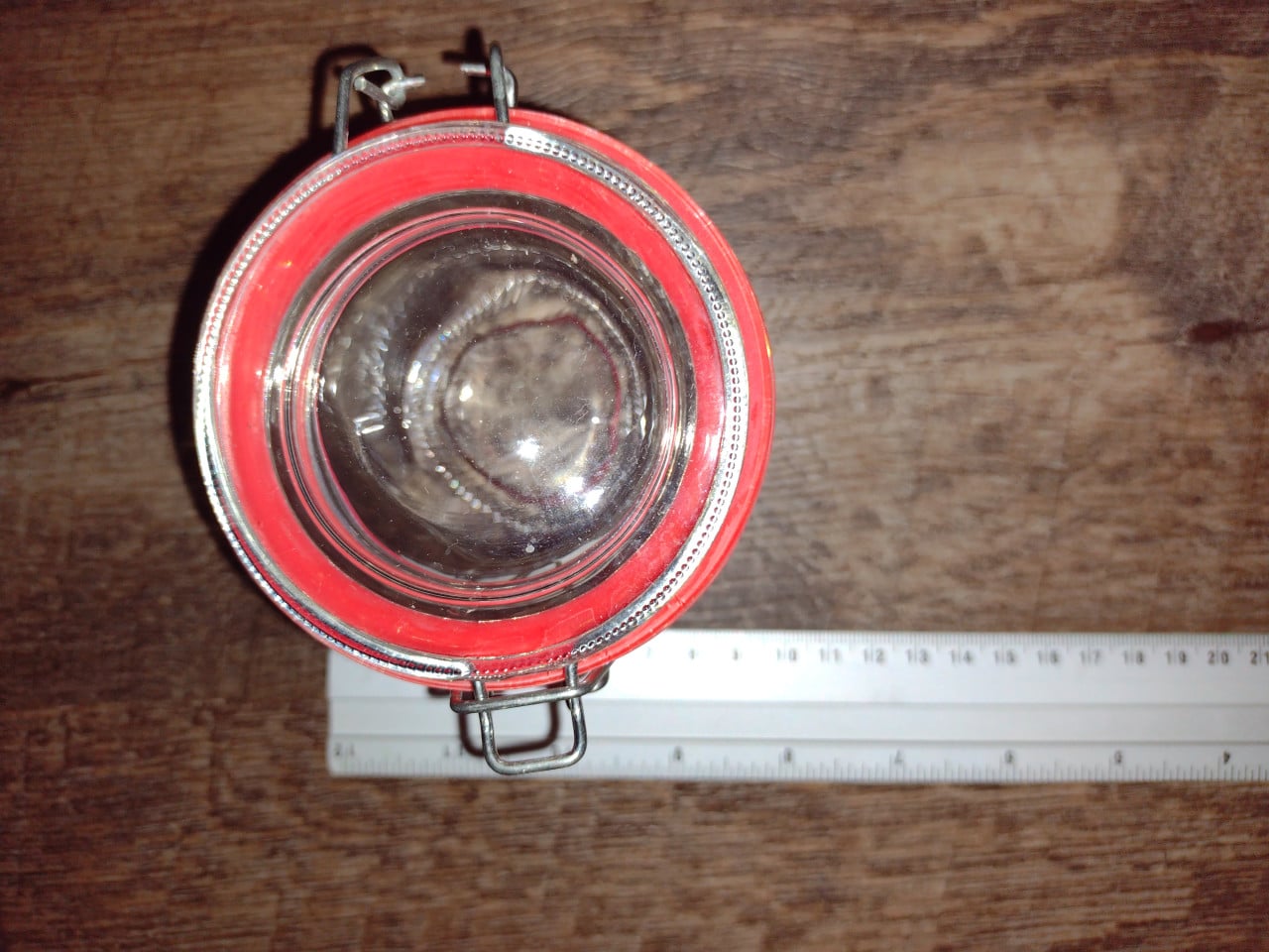 Weckpotje glas ongeveer 9 cm hoog
