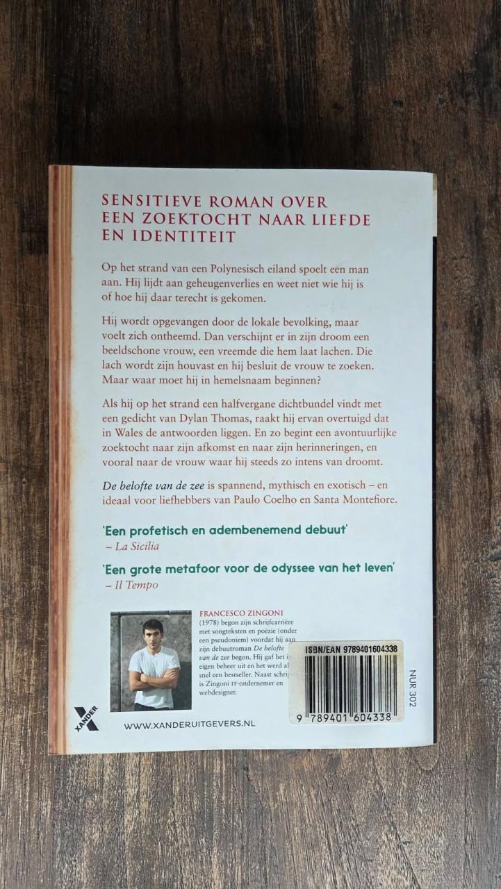 Roman Francesco Zingoni 'De belofte van de zee'.