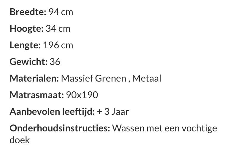 Flexa bed met matras en twee lades
