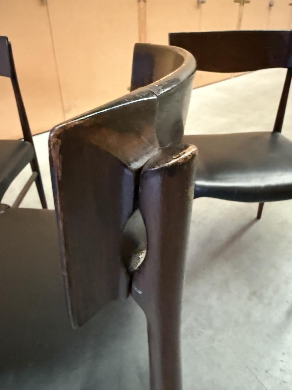 6 vintage Scandinavische eetkamerstoelen