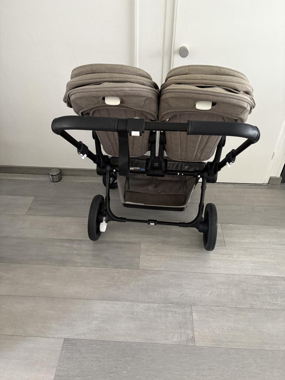 Bugaboo donkey twin black taupe