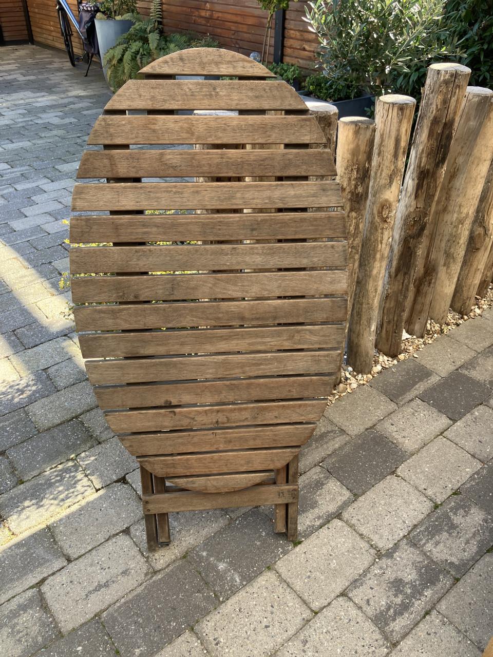 Teak houten ovale buiten tafel